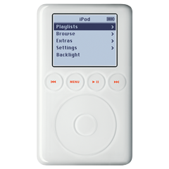 iPod with dock connector (10 GB, 15 GB, 20 GB, 30 GB, 40 GB)